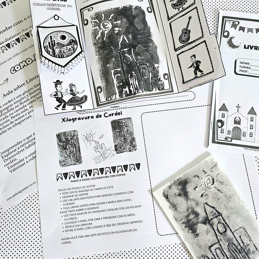 Arte e literatura de Cordel- Lapbook, atividades e cartazes!