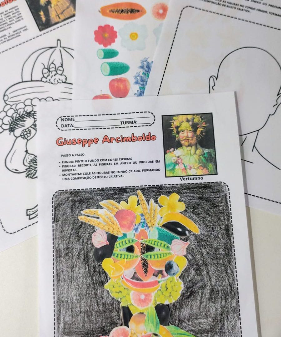 Atividade Individual- Giuseppe Arcimboldo (Obs: Esta atividade faz parte da Apostila de Arte - Pintores Famosos, também disponível para aquisição completa).
