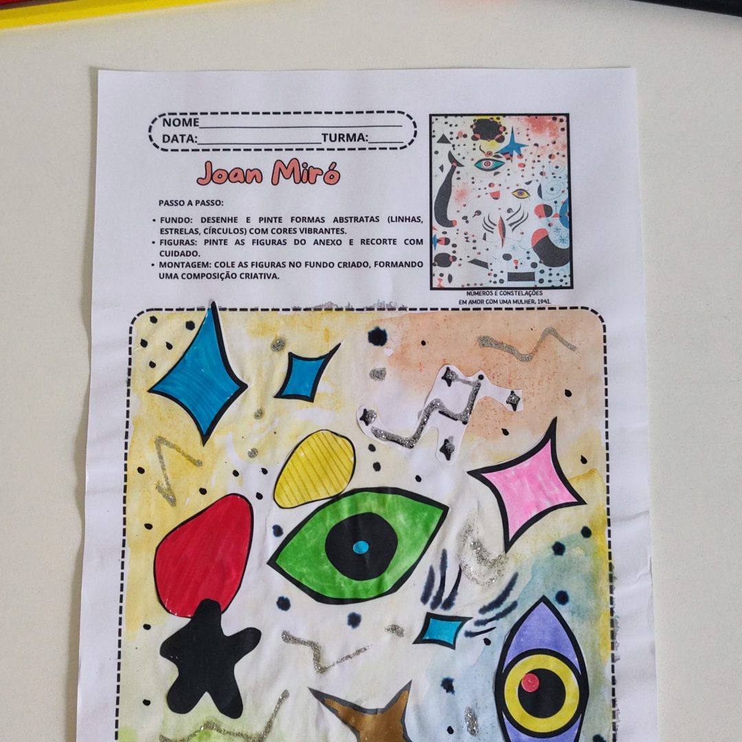 Atividade Individual  - Joan Miró (Obs: Esta atividade faz parte da Apostila de Arte - Pintores Famosos, também disponível para aquisição completa).