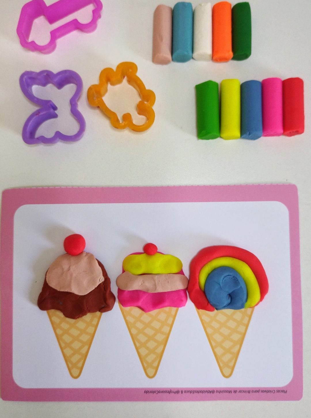 Placas para Brincar e Aprender com Massinha