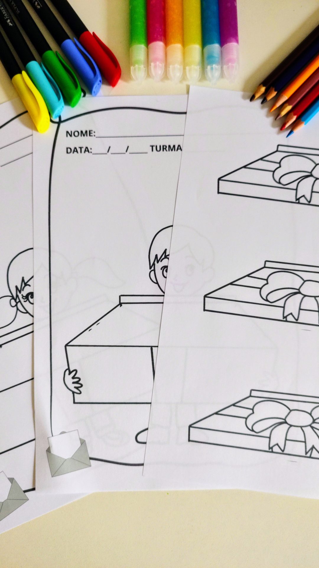 Cartão Presente- para pintar, recortar e colar! - Imagem 3