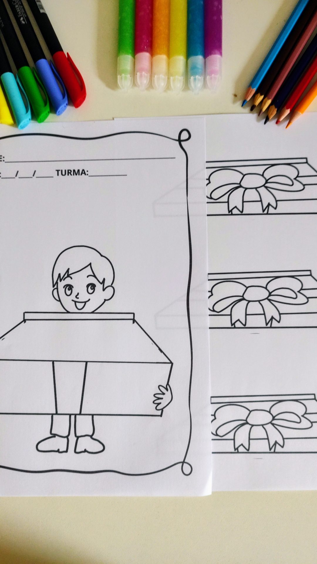Cartão Presente- para pintar, recortar e colar! - Imagem 5
