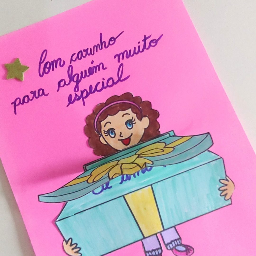 Cartão Presente- para pintar, recortar e colar!