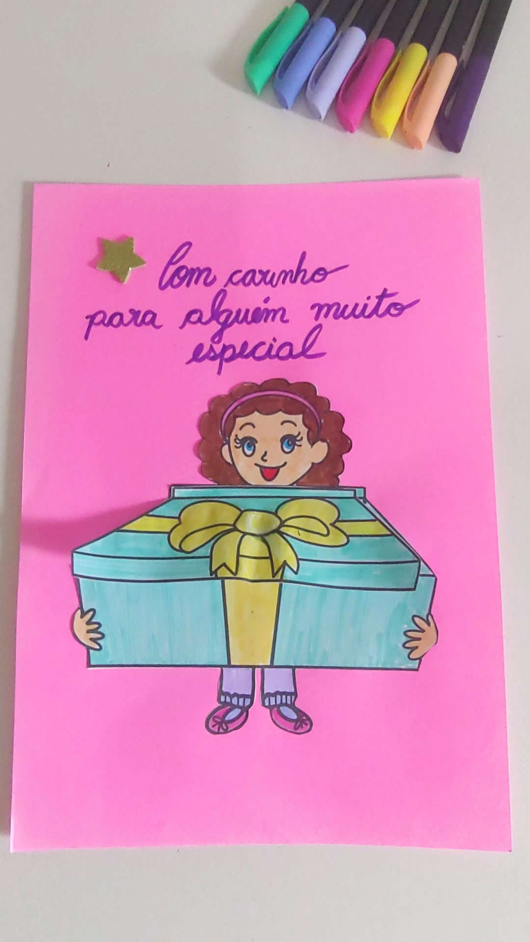 Cartão Presente- para pintar, recortar e colar! - Imagem 7