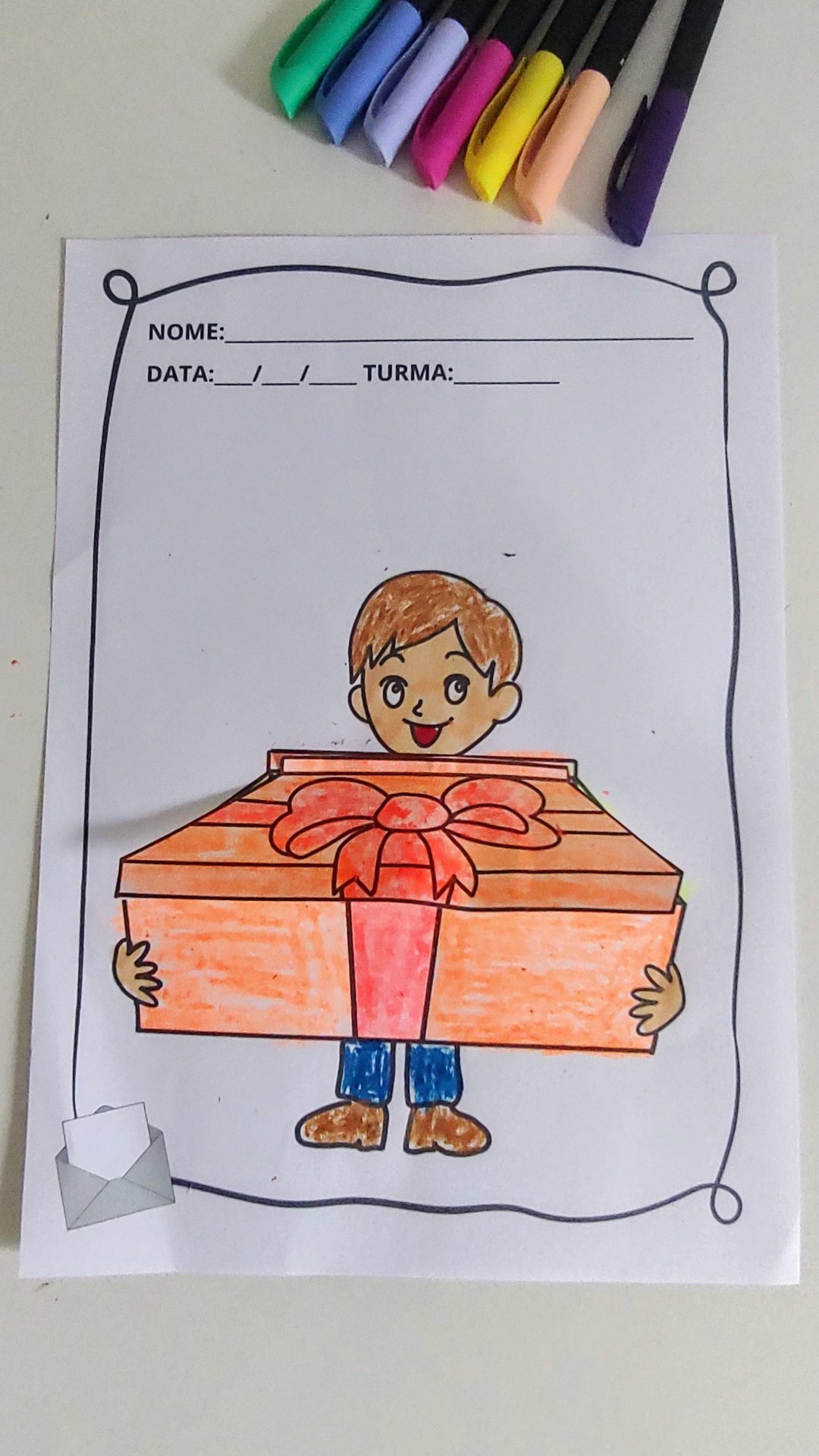 Cartão Presente- para pintar, recortar e colar! - Imagem 10