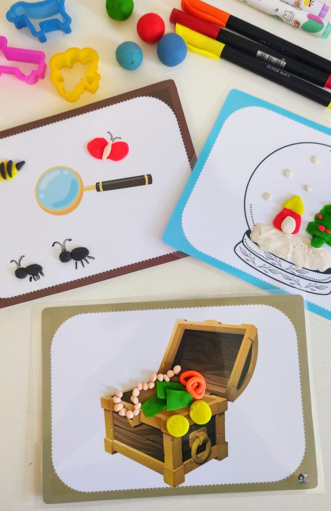 Placas de Massinha para brincar, criar, modelar e desenhar!