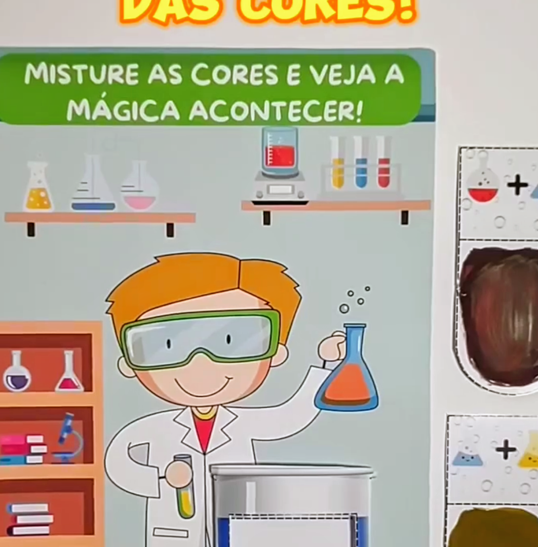 Laboratório das Cores: Arquivo Interativo para Aprender Cores Primárias e Secundárias!