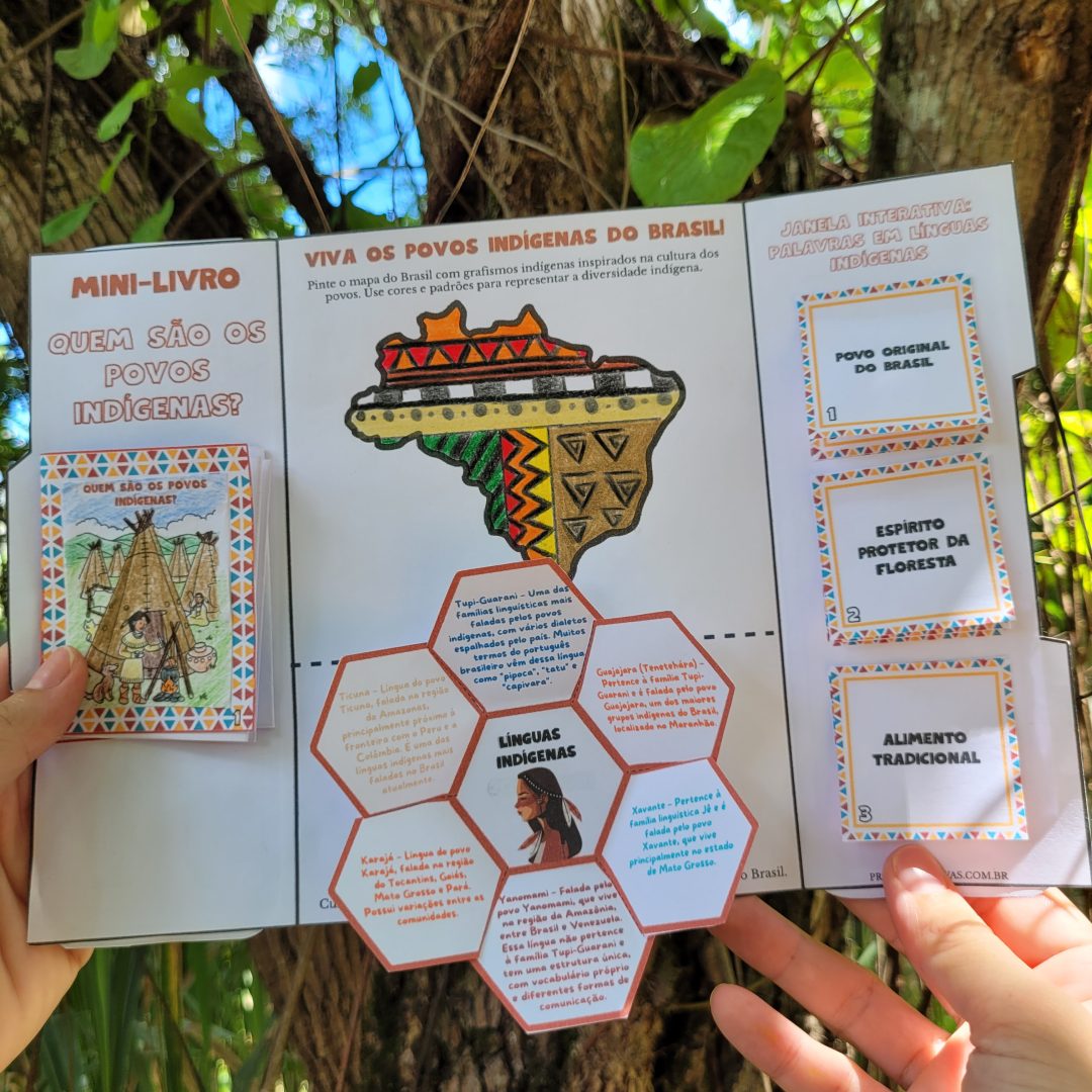 Lap book Povos Indígenas com Atividades de grafismo indígena e cartazes ilustrativos!