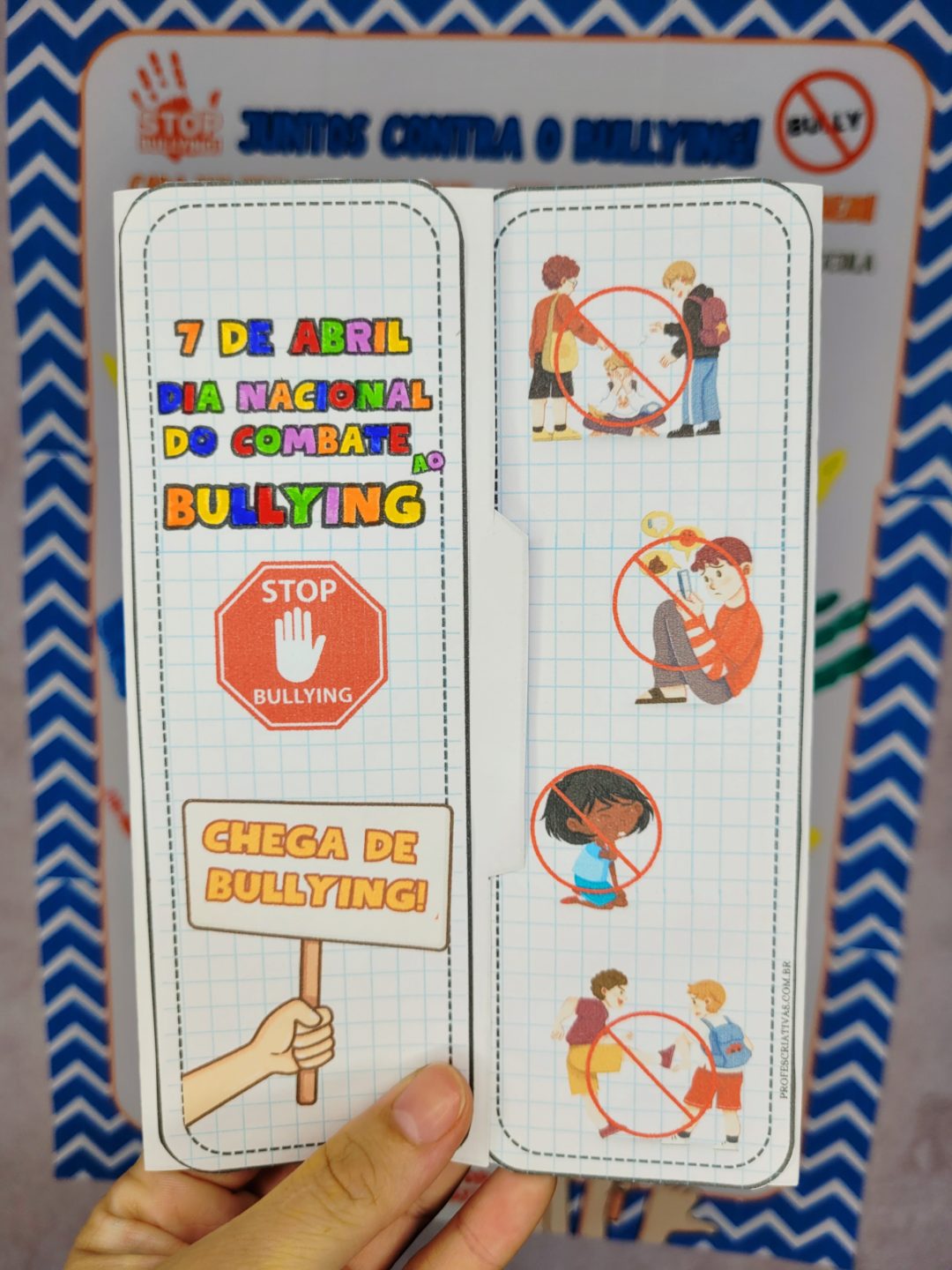 Atividade para trabalhar o BULLYING para Ensino Fundamental Lapbook "Juntos contra o Bullying" - Imagem 6