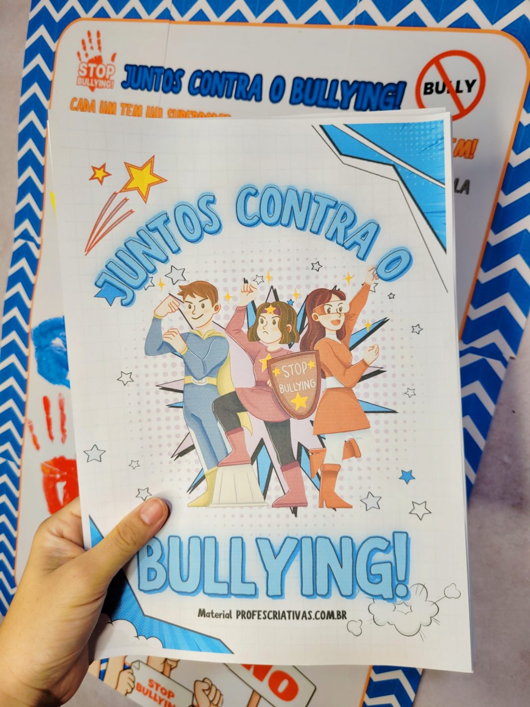 Atividade para trabalhar o BULLYING para Ensino Fundamental Lapbook "Juntos contra o Bullying" - Imagem 7