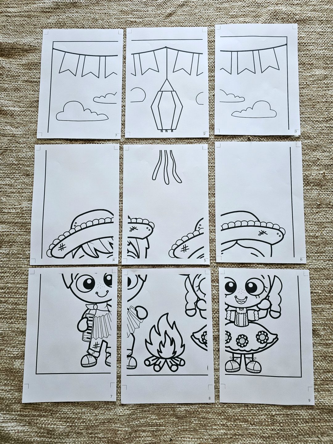 Kit Festa Junina: Enfeite de Porta + Atividades de Arte e cartaz! - Imagem 7
