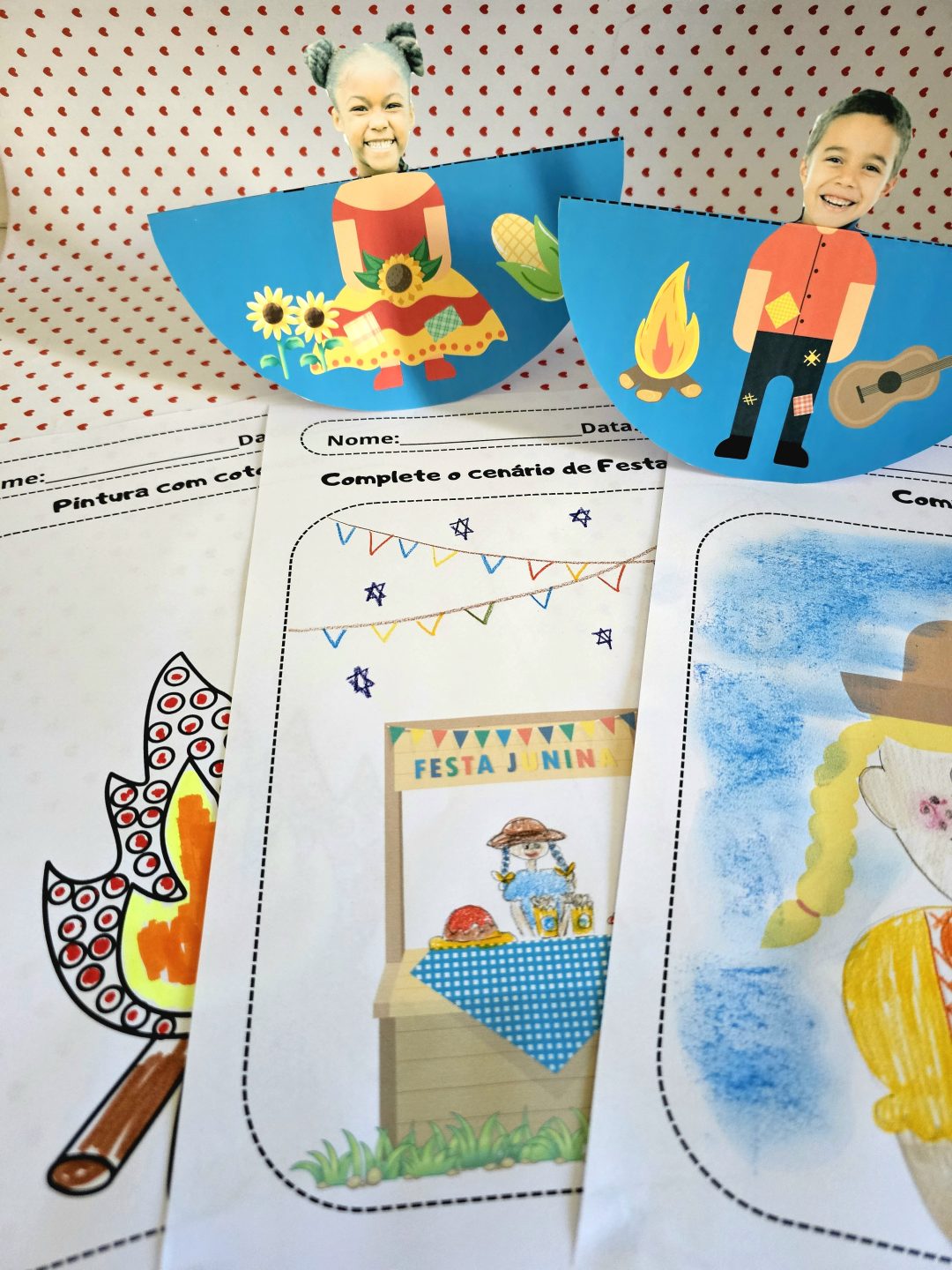 Kit Festa Junina: Enfeite de Porta + Atividades de Arte e cartaz! - Imagem 9