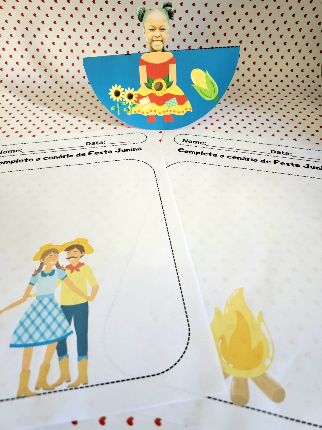 Kit Festa Junina: Enfeite de Porta + Atividades de Arte e cartaz! - Imagem 11