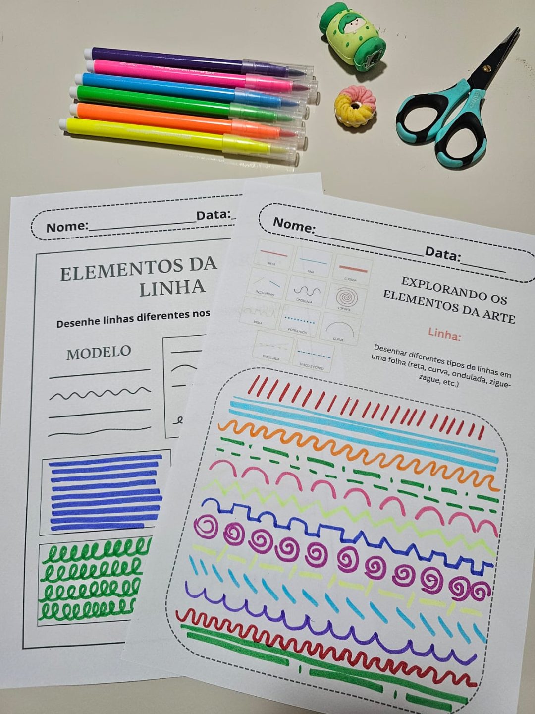 Elementos da Arte de forma simples, lúdica e visual: texturas, cores, linhas, formas e espaço. - Imagem 3