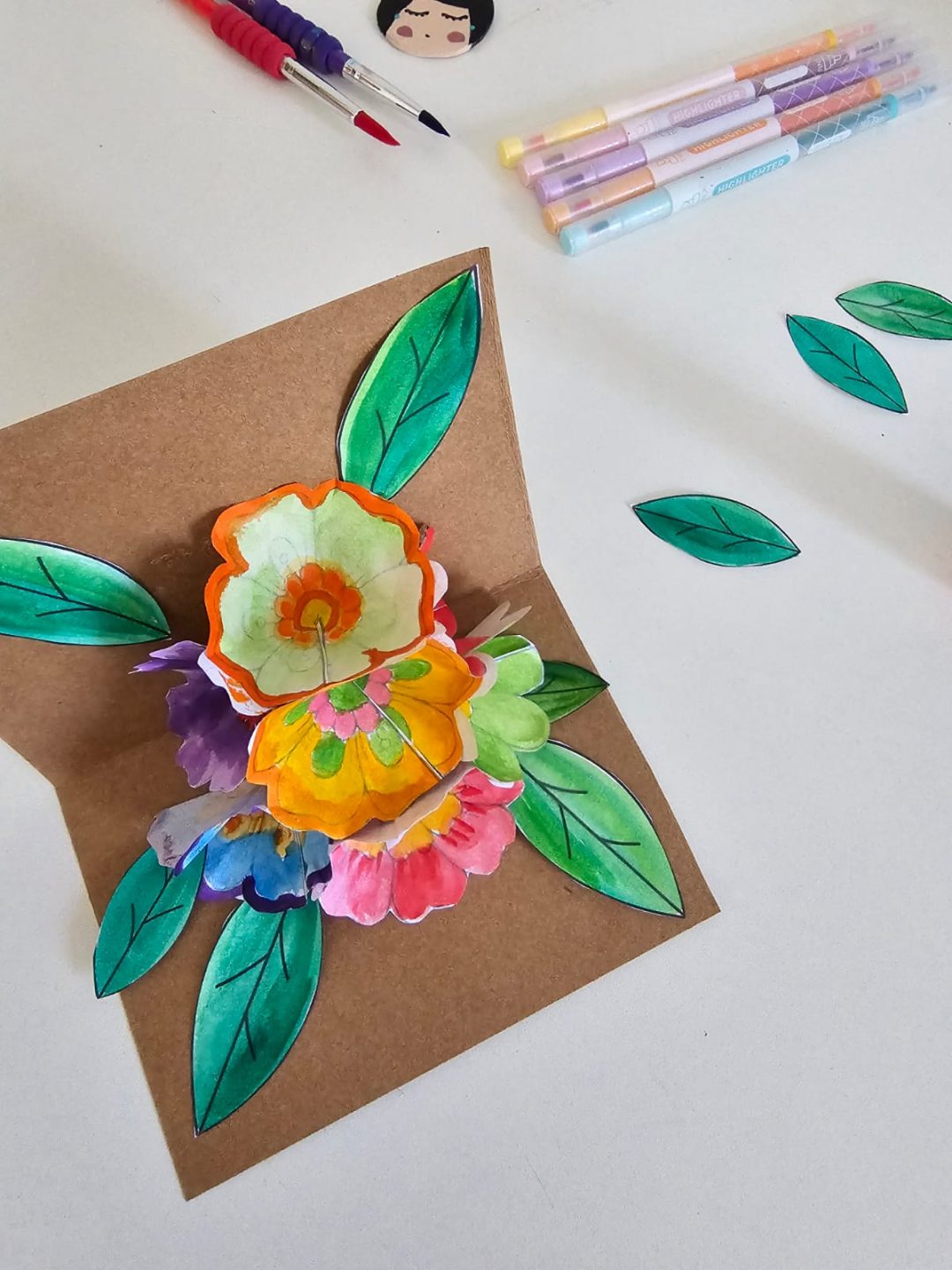 Cartão 3D de Flores – Encante com Arte e Criatividade! - Imagem 6