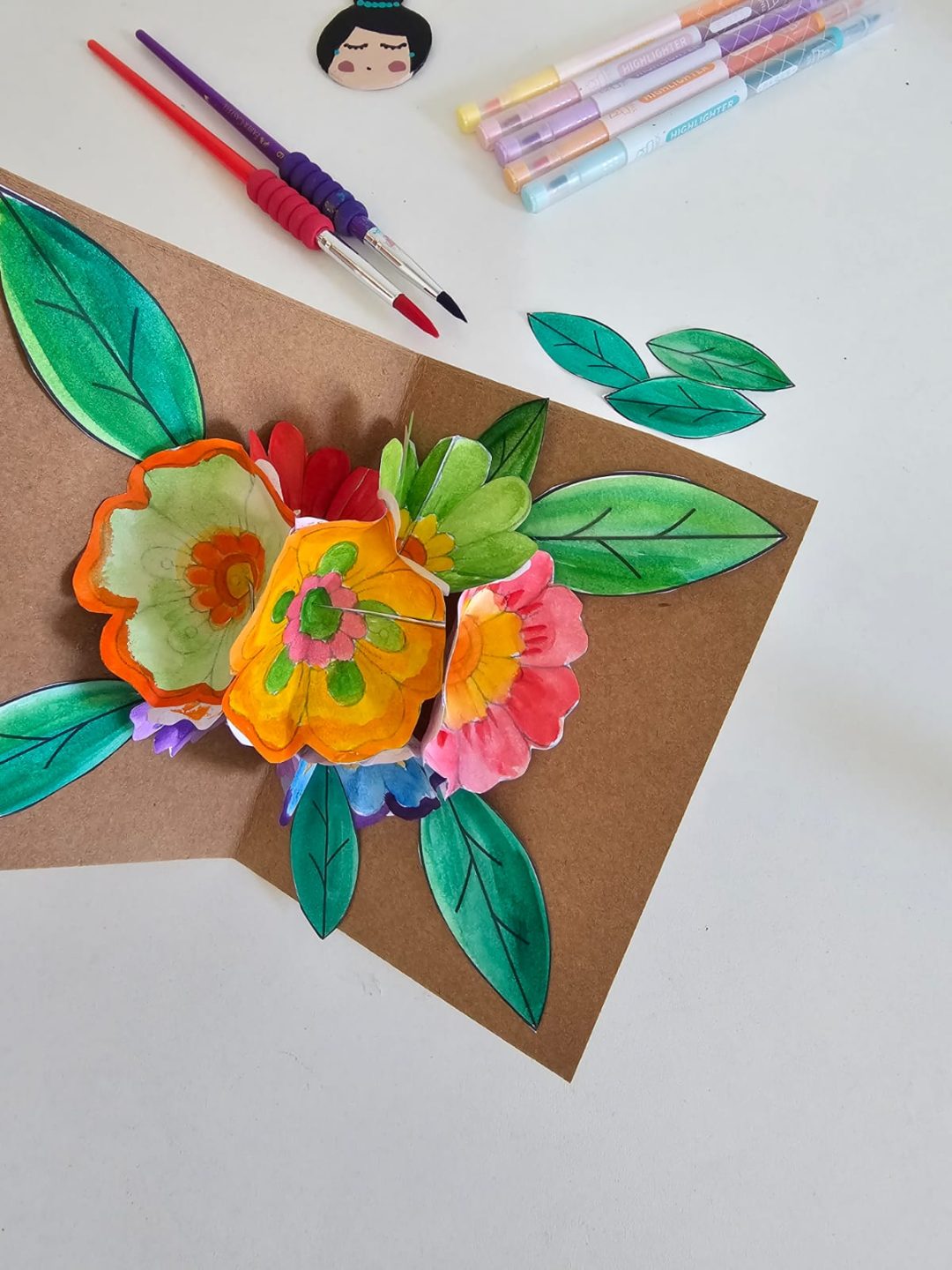 Cartão 3D de Flores – Encante com Arte e Criatividade! - Imagem 4