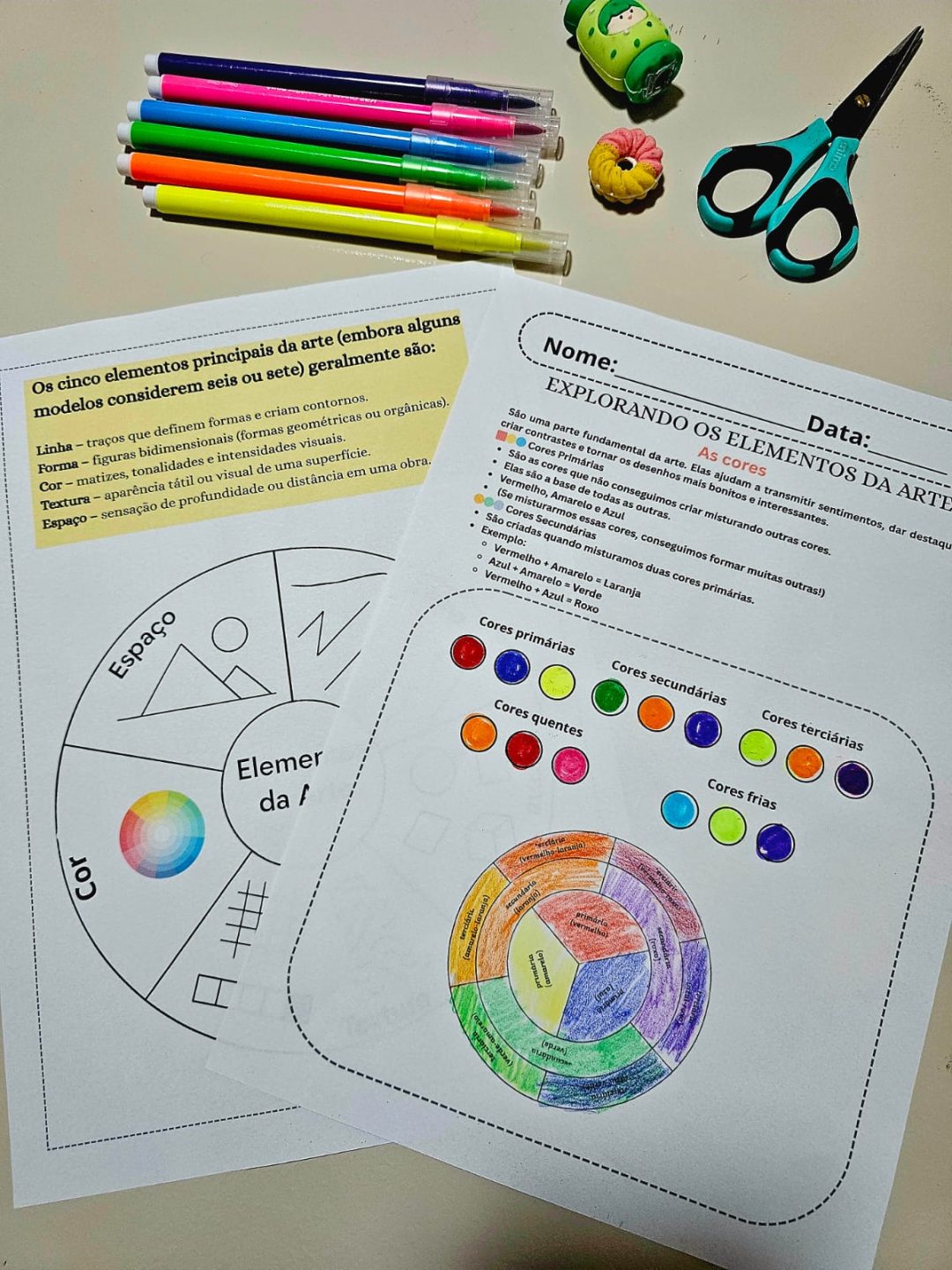 Elementos da Arte de forma simples, lúdica e visual: texturas, cores, linhas, formas e espaço. - Imagem 7
