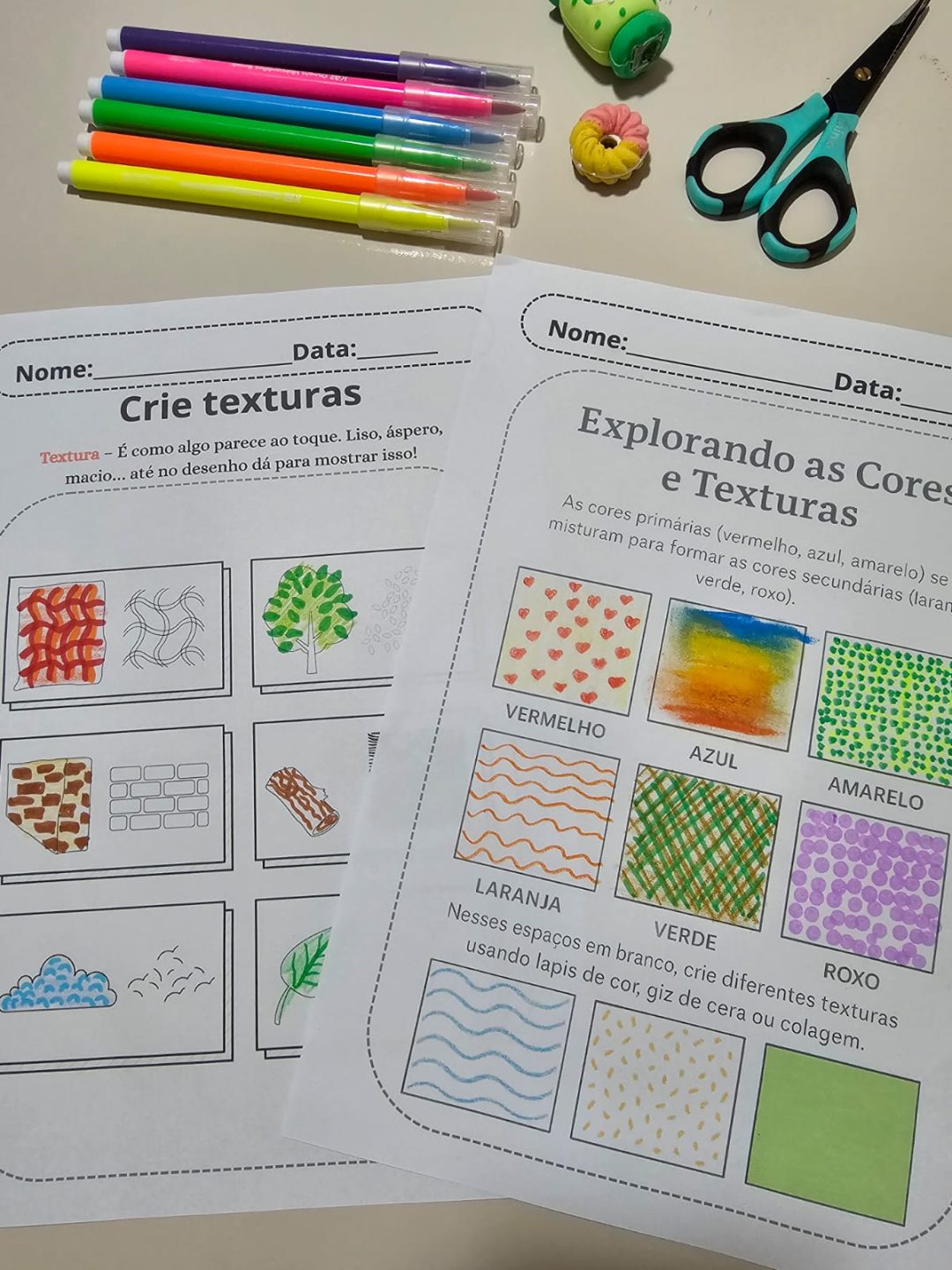 Elementos da Arte de forma simples, lúdica e visual: texturas, cores, linhas, formas e espaço. - Imagem 9