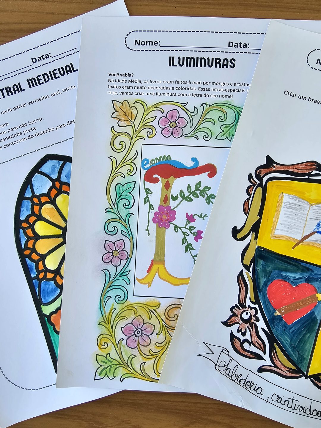 Arte Medieval- Sequência Didática Vitrais, Iluminuras e Brasões! - Imagem 6