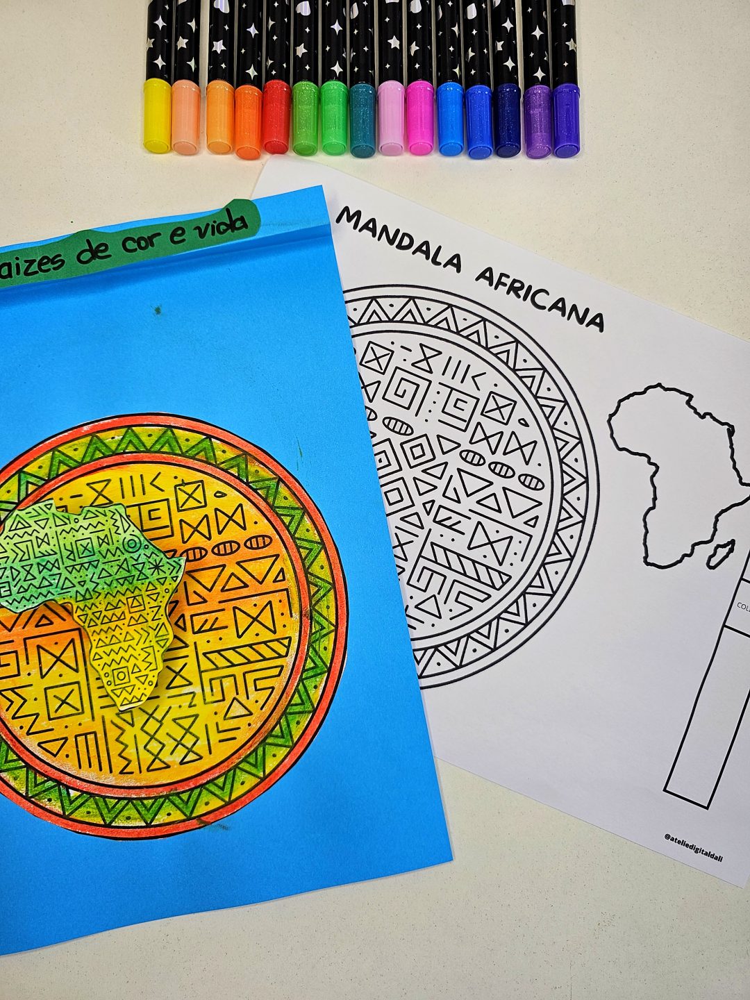 Mandalas Africanas 3D para Colorir —  Bônus especial Jogo Africano Shisima! - Imagem 12