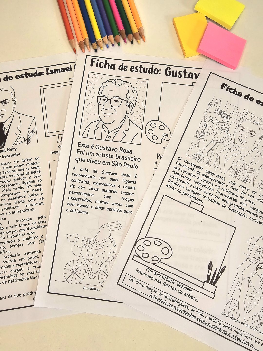 Cinco Grandes Pintores Brasileiros em Fichas de Estudo - Imagem 2