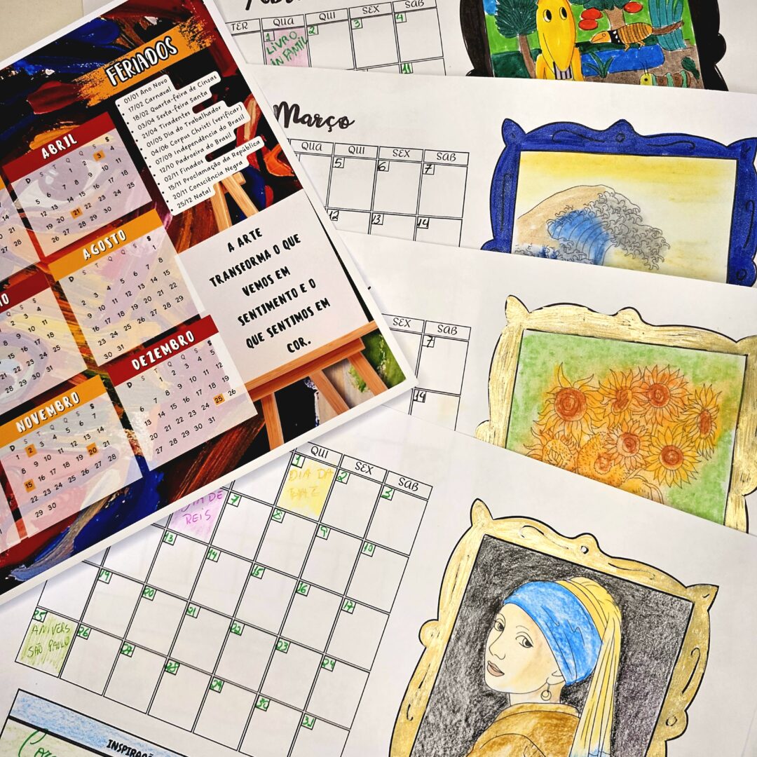 Calendário Artístico: Obras que Inspiram!