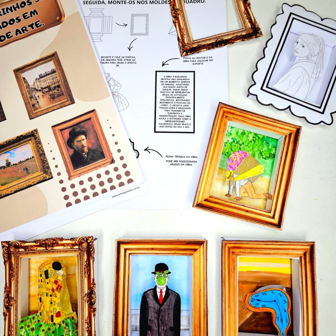 Mini Quadrinhos 3D inspirados em Obras de Arte!