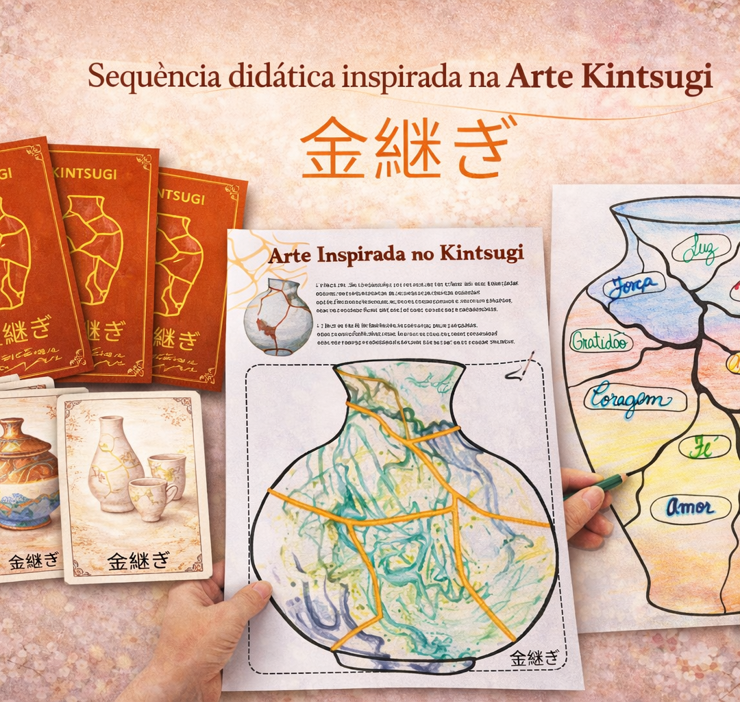 Kintsugi – Arte, Emoções e Autoestima Sequência Didática com Atividades, Cartas de Conversa e Jogo da Memória.