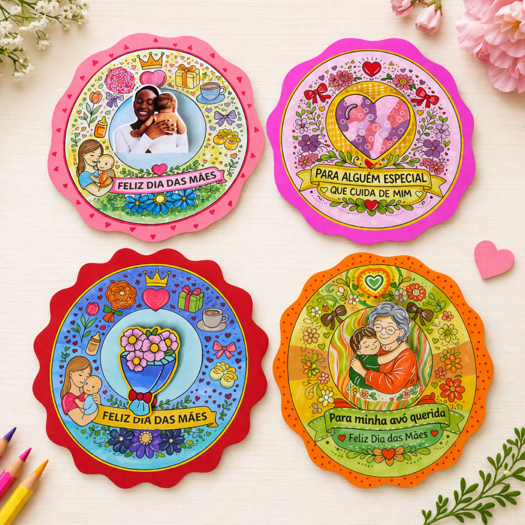 Kit Mandalas 3D Dia das Mães e para quem cuida de mim!
