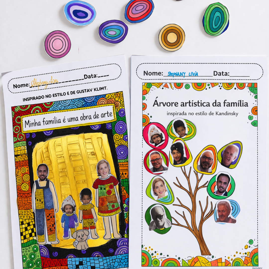 Dia da Família com Arte: atividades criativas inspiradas em Gustav Klimt e Wassily Kandinsky