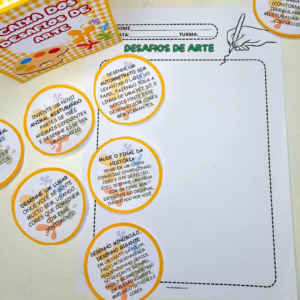 Caixa dos Desafios da Arte- Ideias criativas para aulas de Arte mais envolventes!