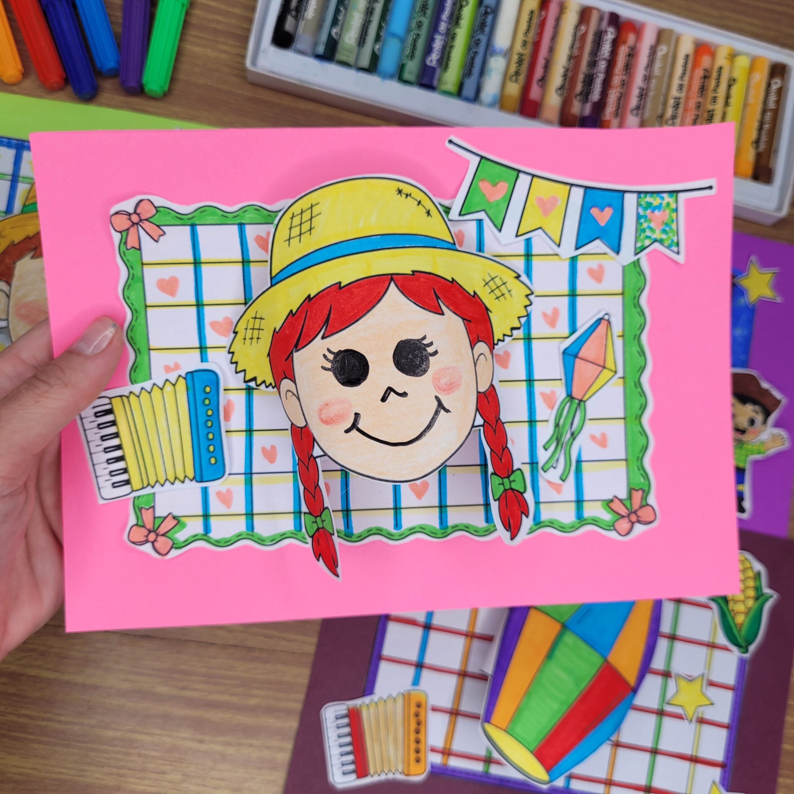 Atividade de Festa Junina – Cartões Juninos 3D + Bônus surpresa! - Imagem 2