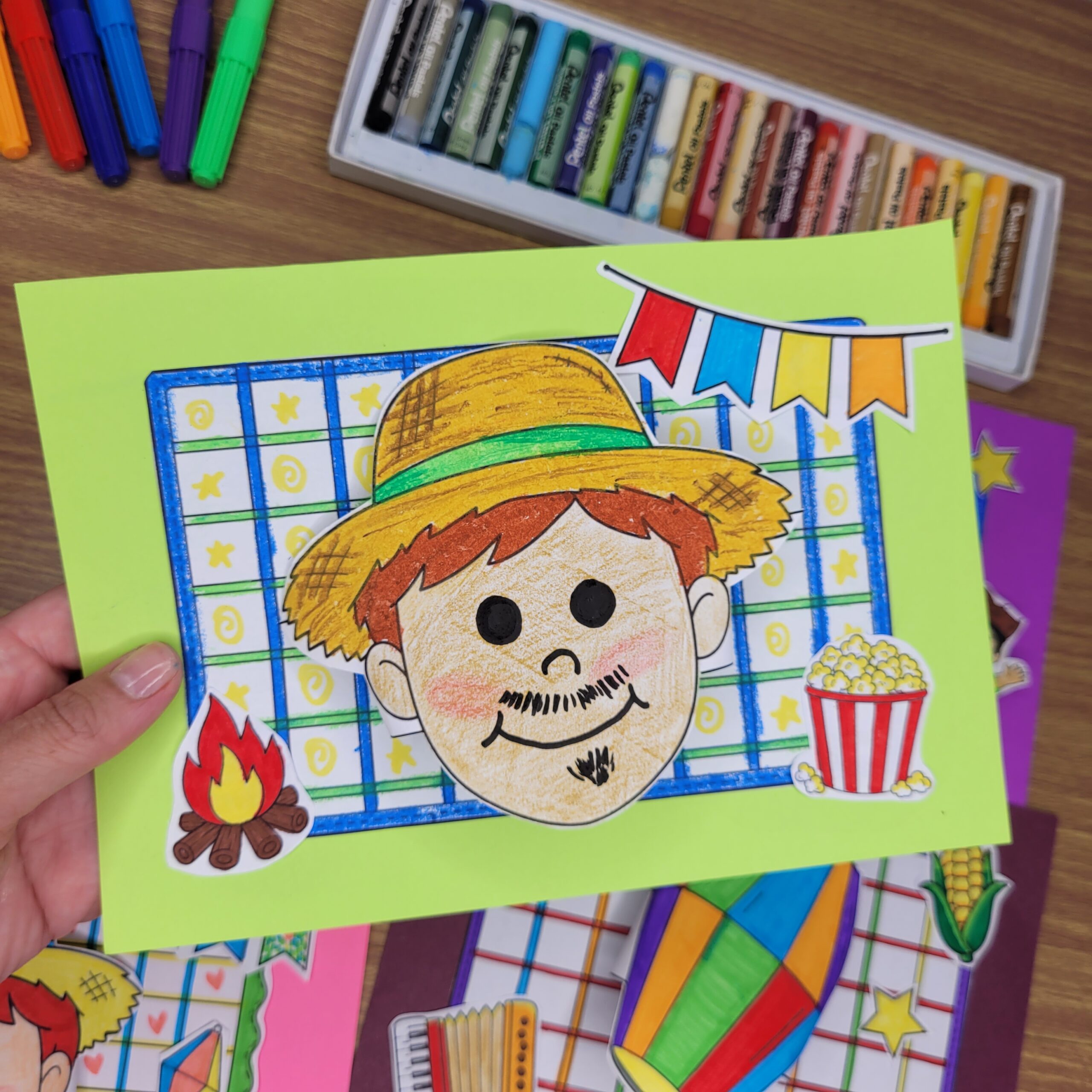 Atividade de Festa Junina – Cartões Juninos 3D + Bônus surpresa! - Imagem 3