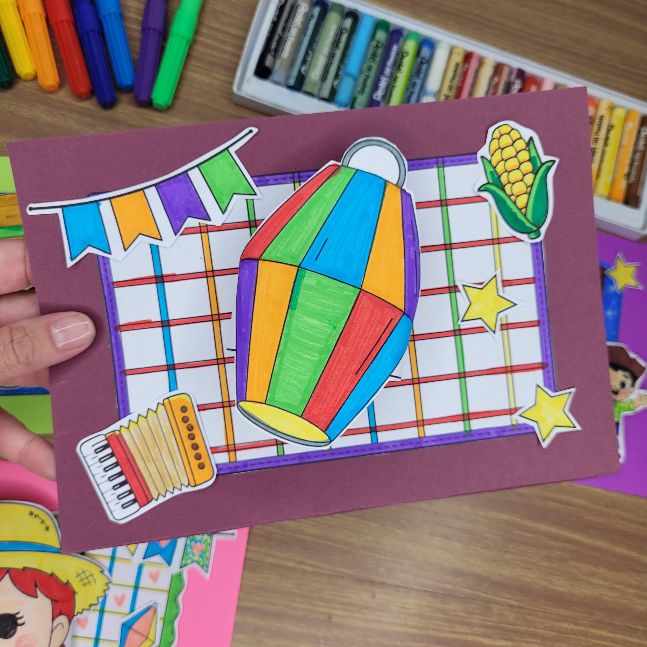 Atividade de Festa Junina – Cartões Juninos 3D + Bônus surpresa! - Imagem 4