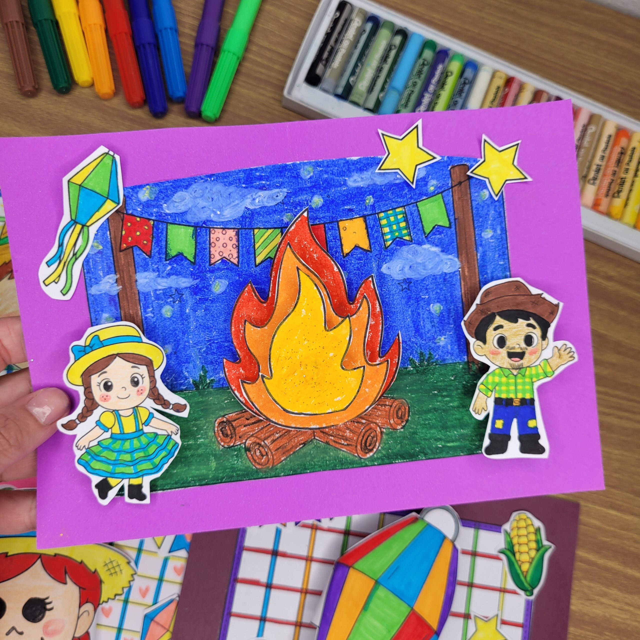 Atividade de Festa Junina – Cartões Juninos 3D + Bônus surpresa! - Imagem 5
