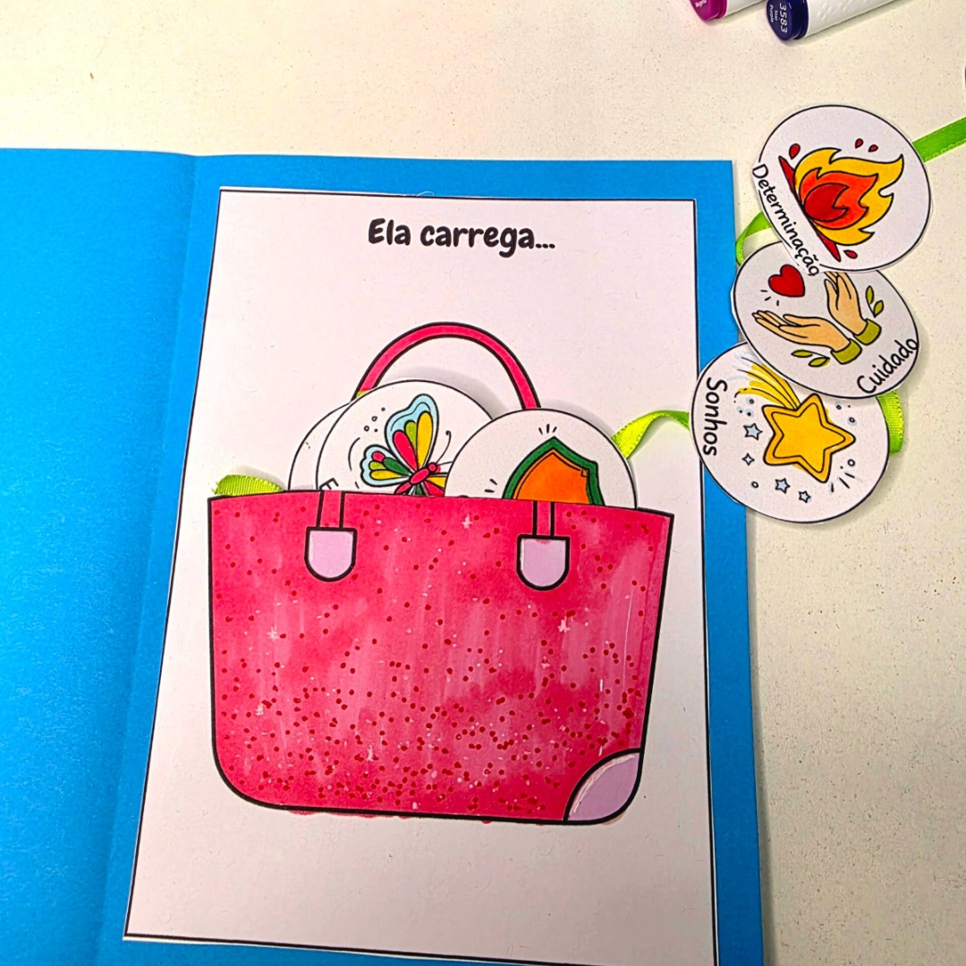 Cartão Interativo Dia da Mulher – O que Ela Carrega - Imagem 2