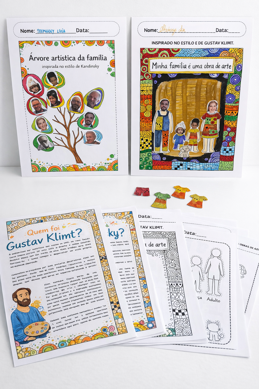 Dia da Família com Arte: atividades criativas inspiradas em Gustav Klimt e Wassily Kandinsky - Imagem 4