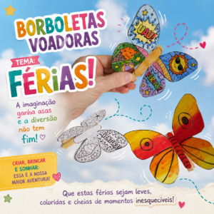 Borboletas voadoras de pregador- Tema férias
