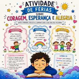 Atividades sobre :Coragem, Alegria e Esperança para Levar no Coração
