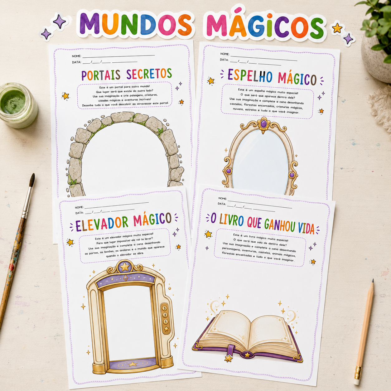 Mundos Mágicos: Atividades de Arte para Imaginar e Criar