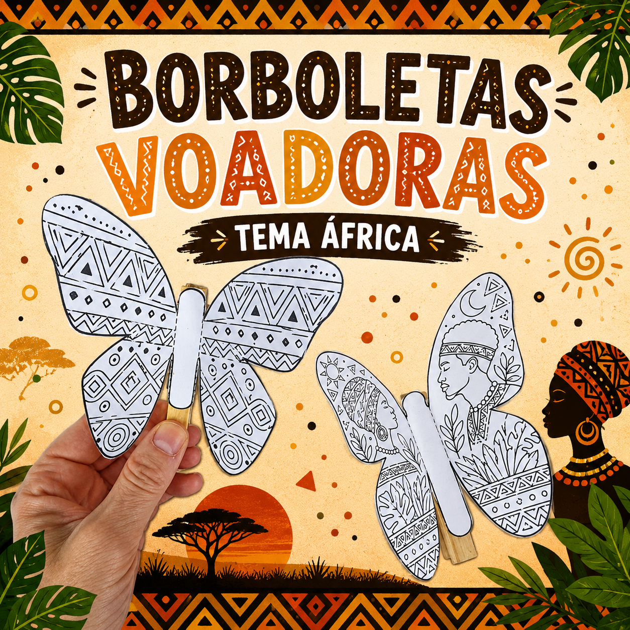Borboletas voadoras- Tema África