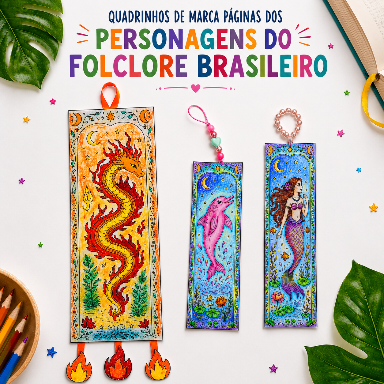 Quadrinhos e Marca-páginas do Folclore Brasileiro
