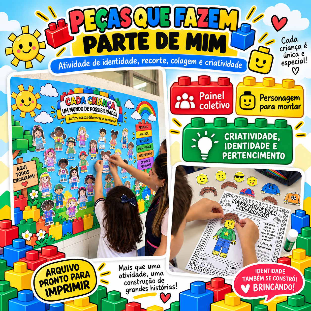 Peças que Fazem Parte de Mim- Inspirado no Lego - Imagem 4
