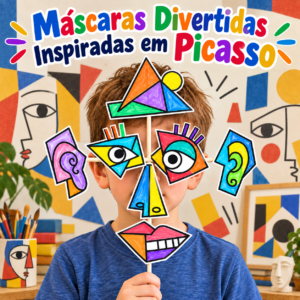 Máscaras Divertidas Inspiradas em Picasso