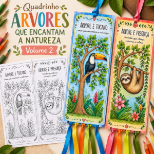 Quadrinhos Árvores que Encantam a Natureza – Vol 2 "Os Bichinhos e as Árvores"