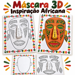 Máscara 3D – Inspiração Africana
